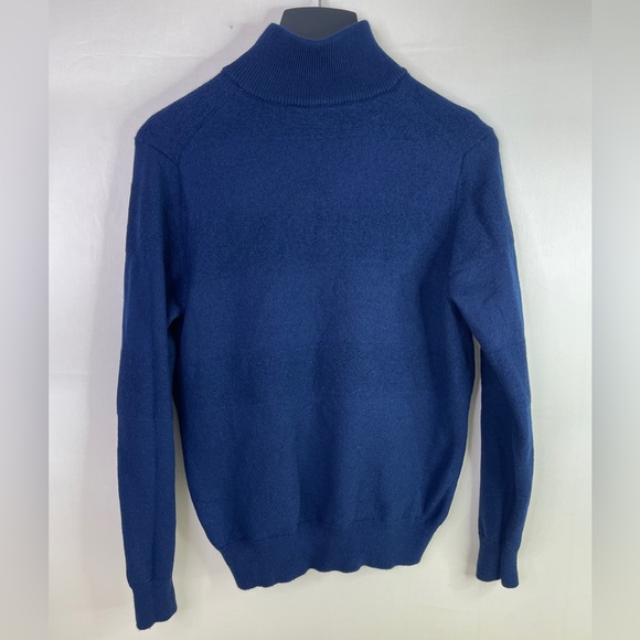 Jeremy Argyle NYC Men’s Blue Merino Wool Size XL Quarter Zip Pullover Sweater - Picture 3 of 12